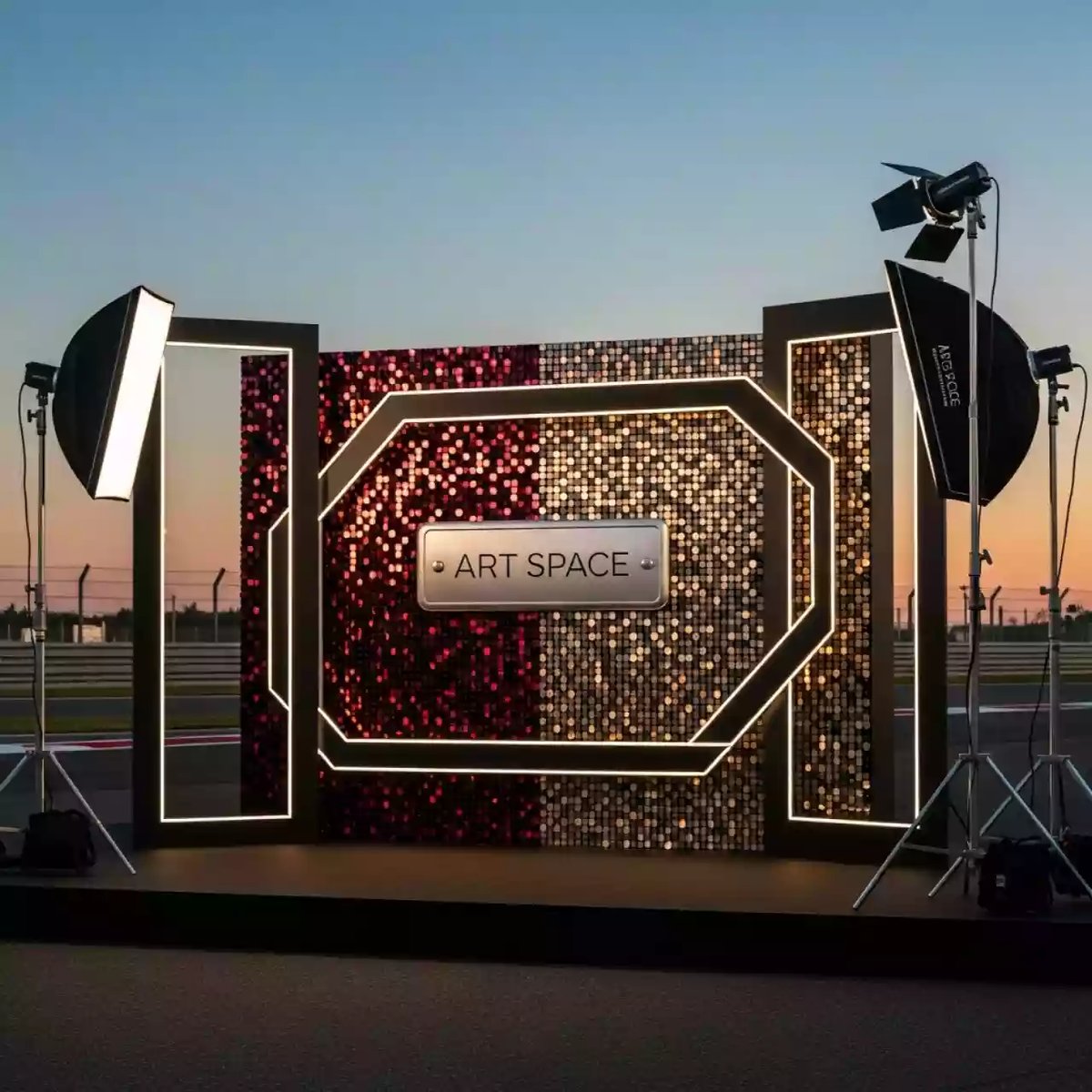 Аренда Школьная фотозона с пайетками на Сочи Автодроме — ART SPACE