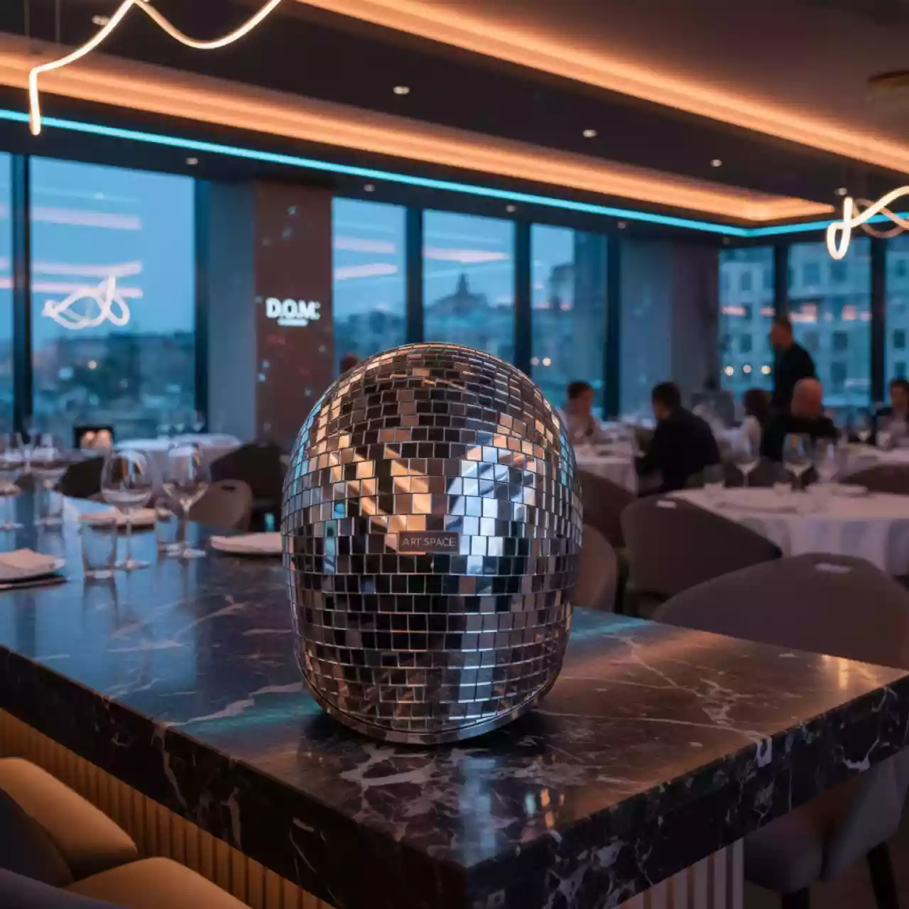 Аренда Шлем зеркальный в стиле disco в ресторане «D.O.M» — ART SPACE