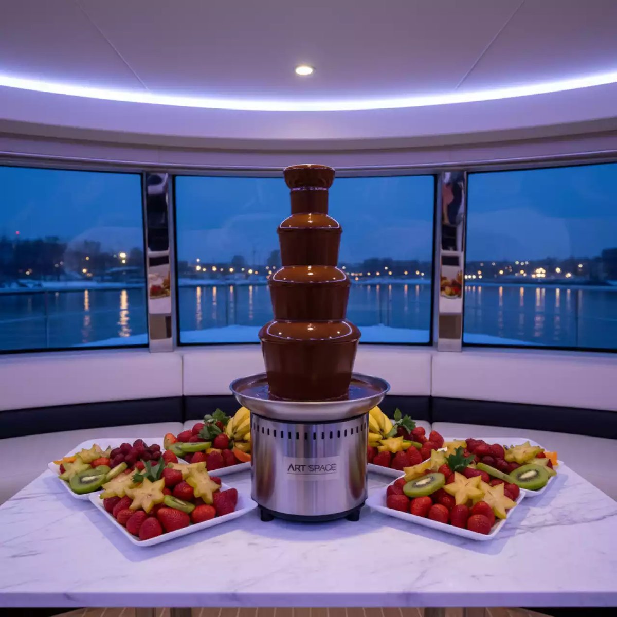 Аренда Шоколадный фонтан 80 см на VIP-яхте (Имеретинский порт) — ART SPACE