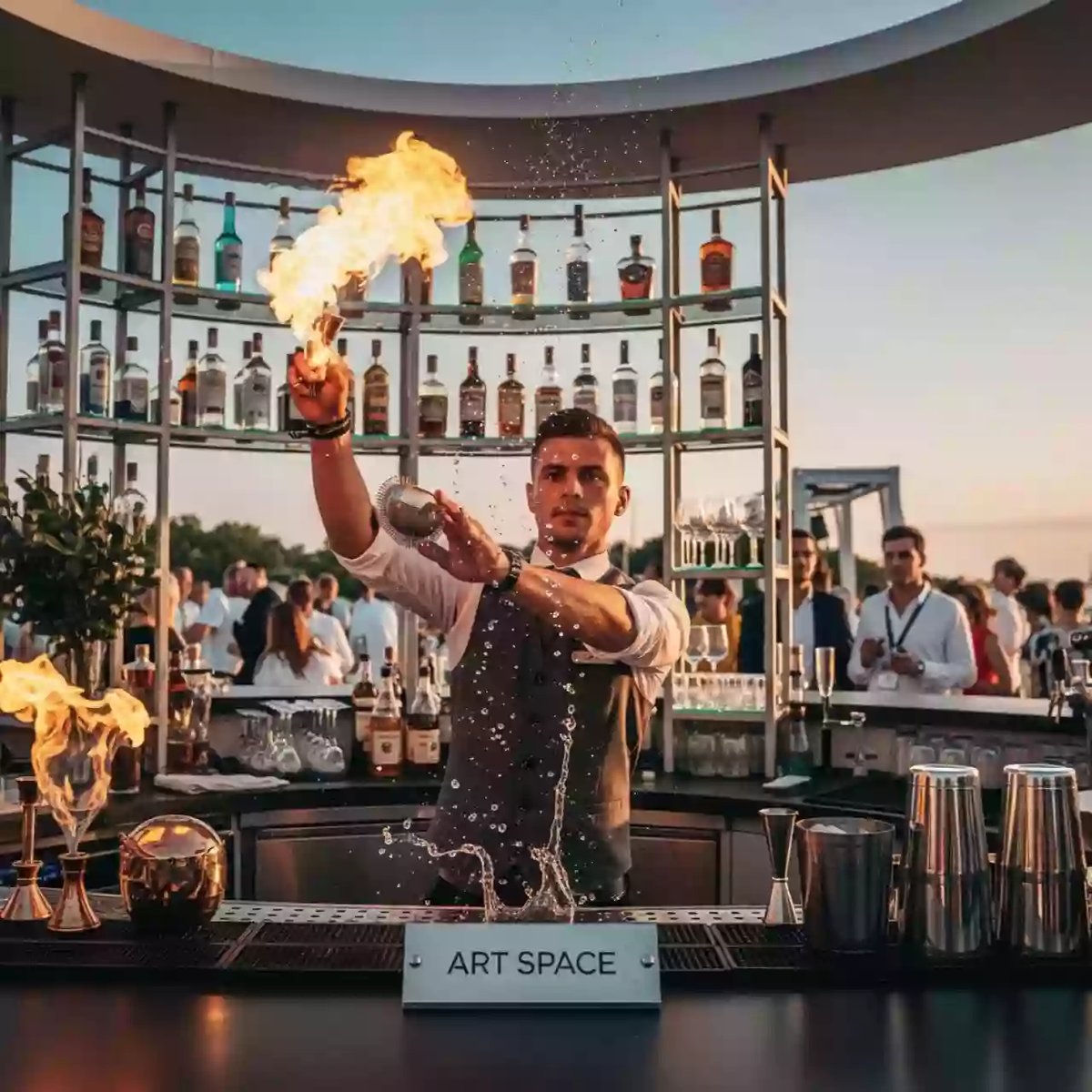 Аренда Шоу бармен на мероприятие в пляжном комплексе VinoGrad — ART SPACE