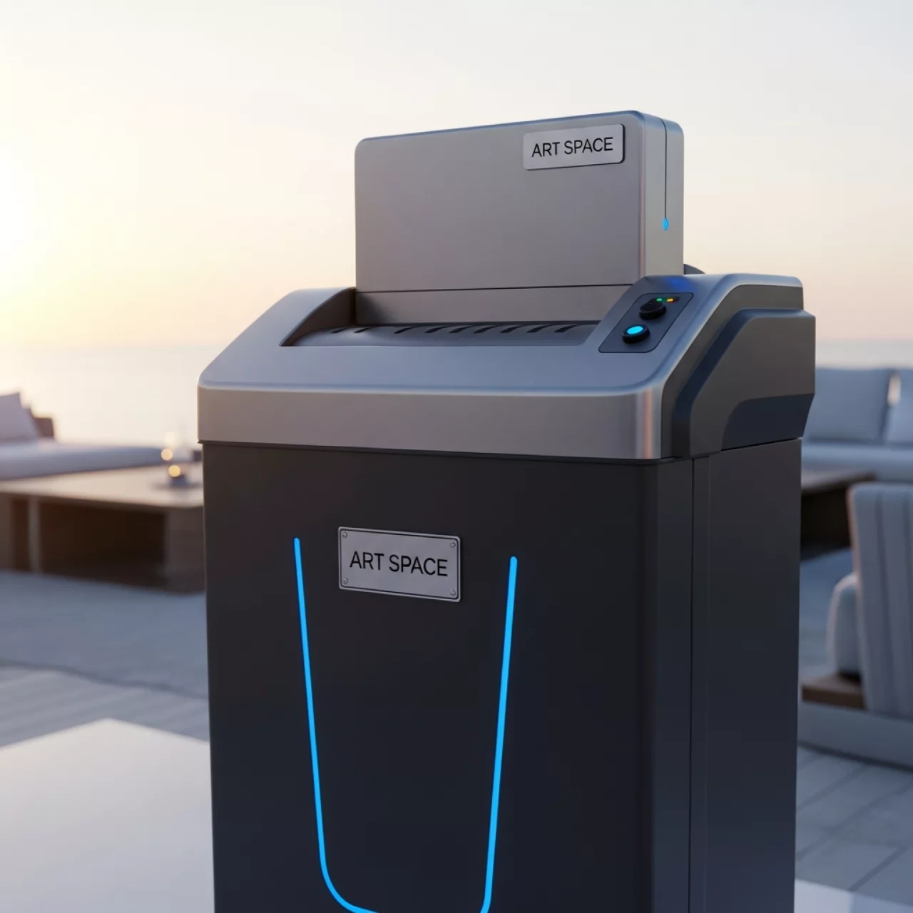 Аренда Шредер Daejin Kostal KS 8310HS 0,8х5 мм на пляжных клубах Хосты — ART SPACE