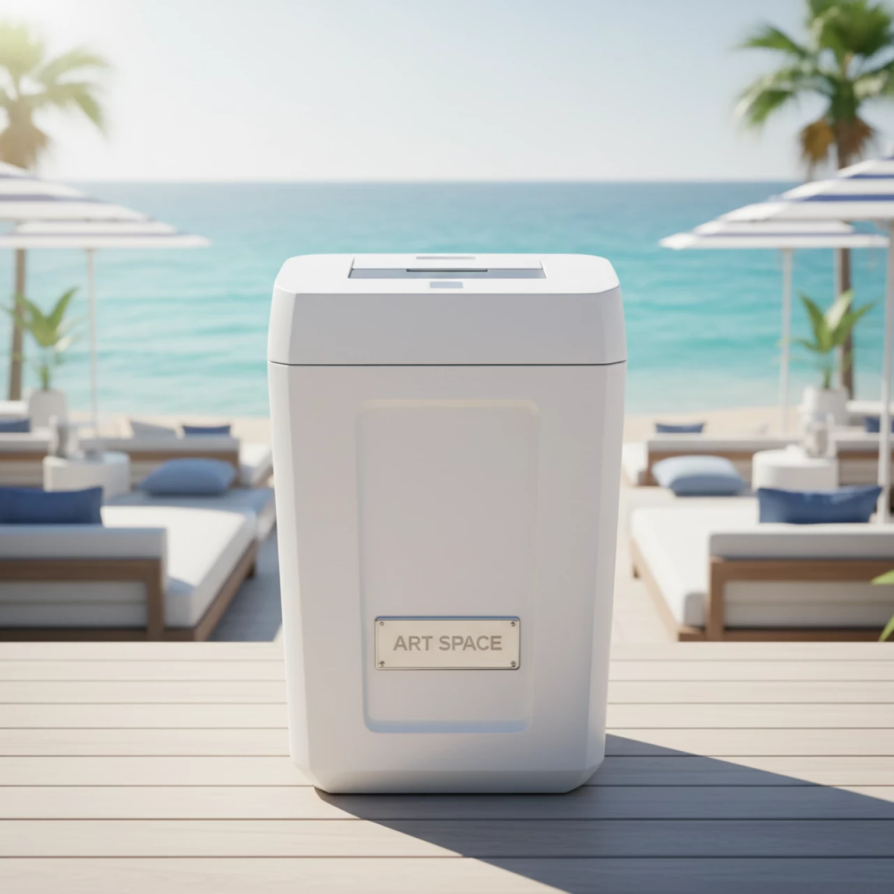 Аренда Шредер HSM Securio B24 1х5 мм в пляжном клубе Del Mar — ART SPACE