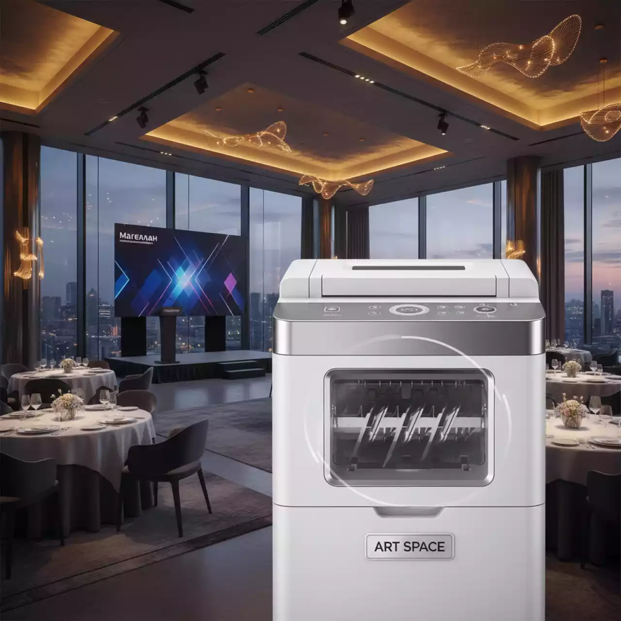 Аренда Шредер HSM Securio B35 4,5х30 мм в ресторане «Магеллан» — ART SPACE