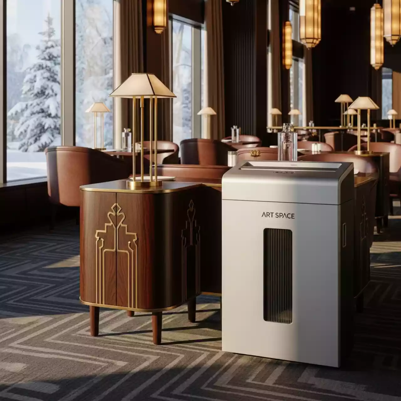 Аренда Шредер Kobra 240 S4 E S в ресторане «Магеллан» — ART SPACE