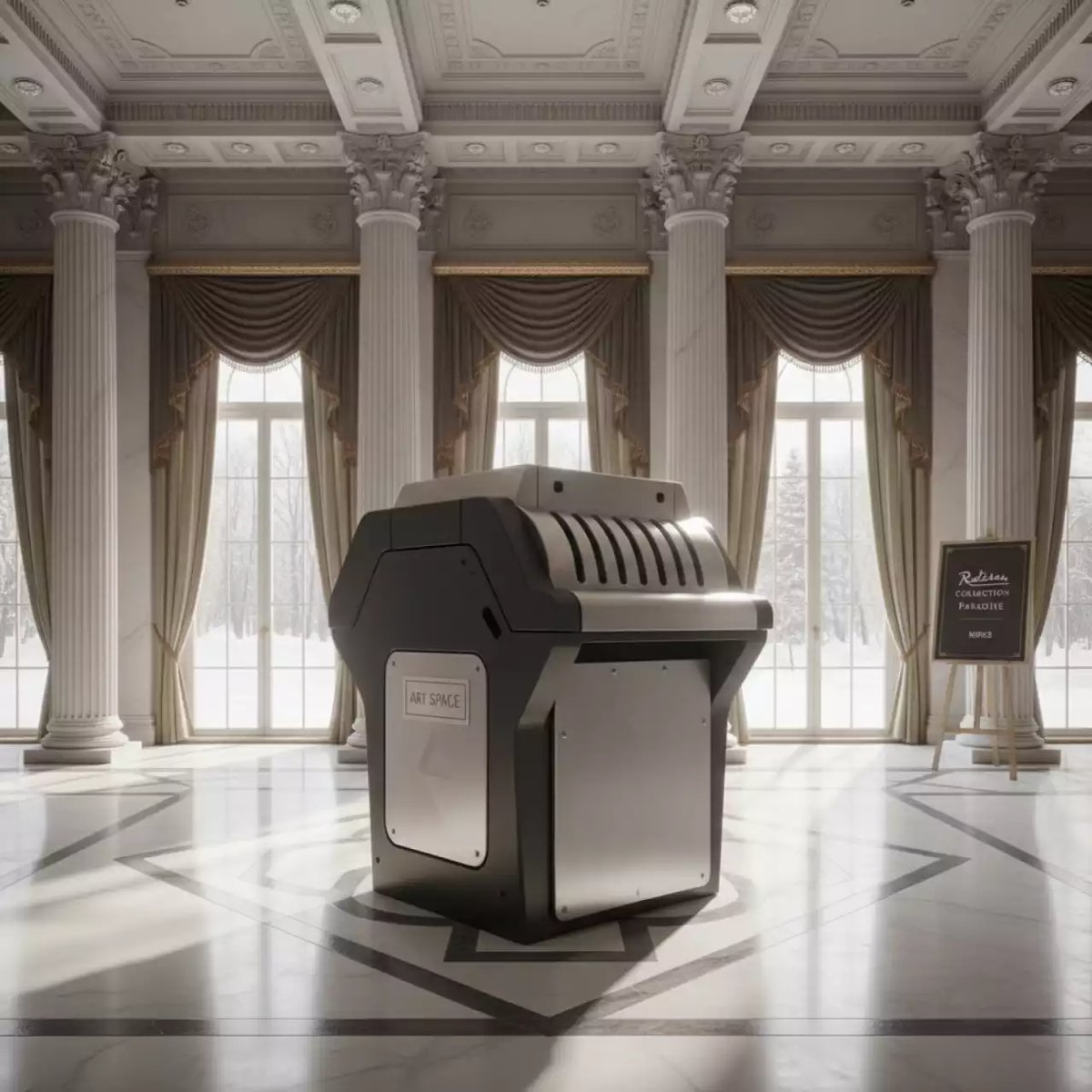 Аренда Шредер промышленный HSM StoreEx HDS 230 20х40,50 мм в Radisson Collection Paradise — ART SPACE