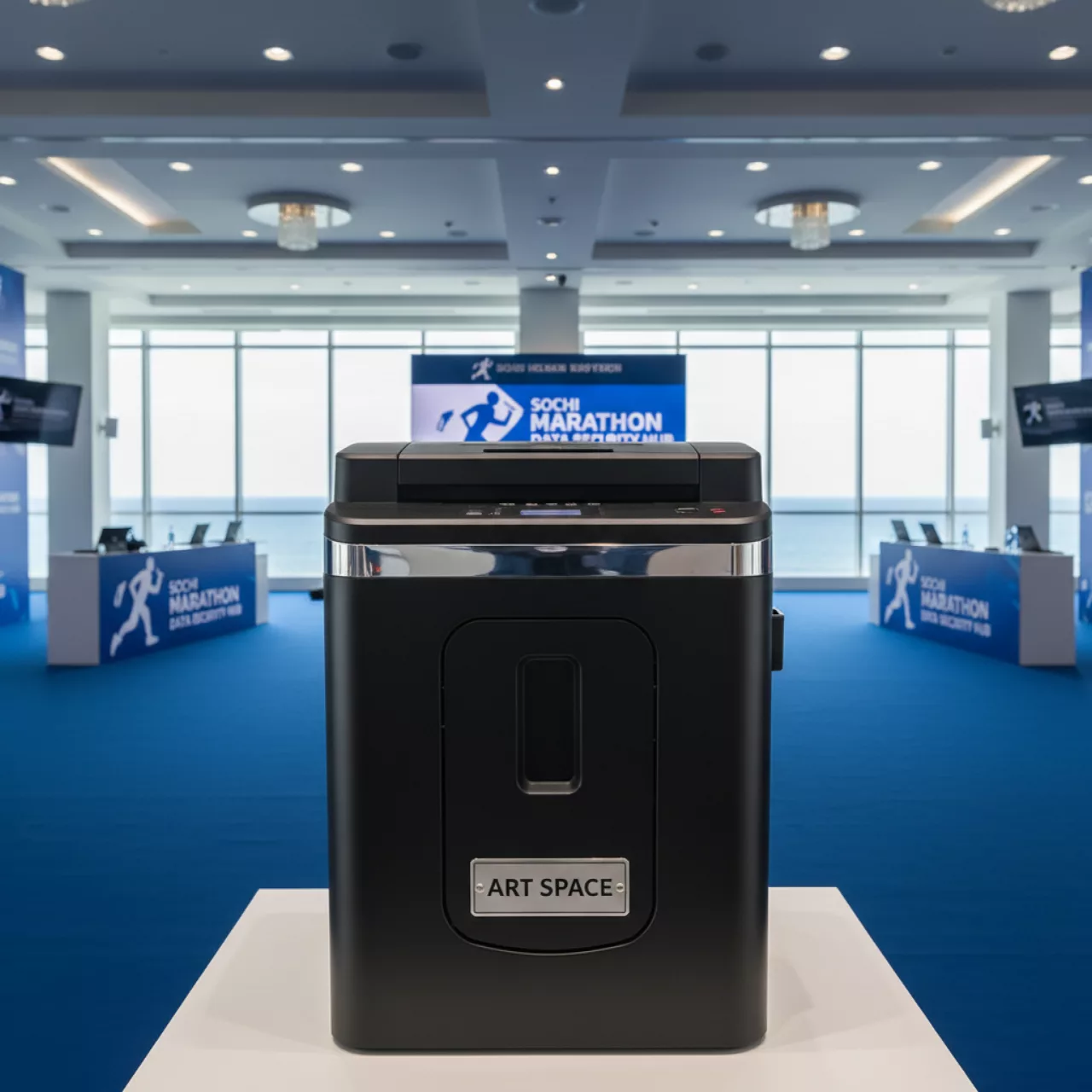 Аренда Шредер уничтожитель Bulros 6206MD 2х6 мм черный серебро в Novotel Resort — ART SPACE