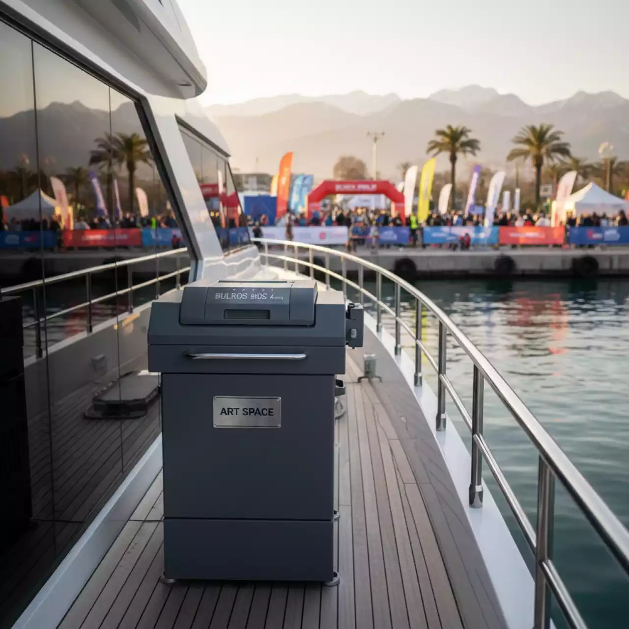 Аренда Шредер уничтожитель Bulros 860S 4 мм на VIP теплоходе (Морпорт Сочи) — ART SPACE