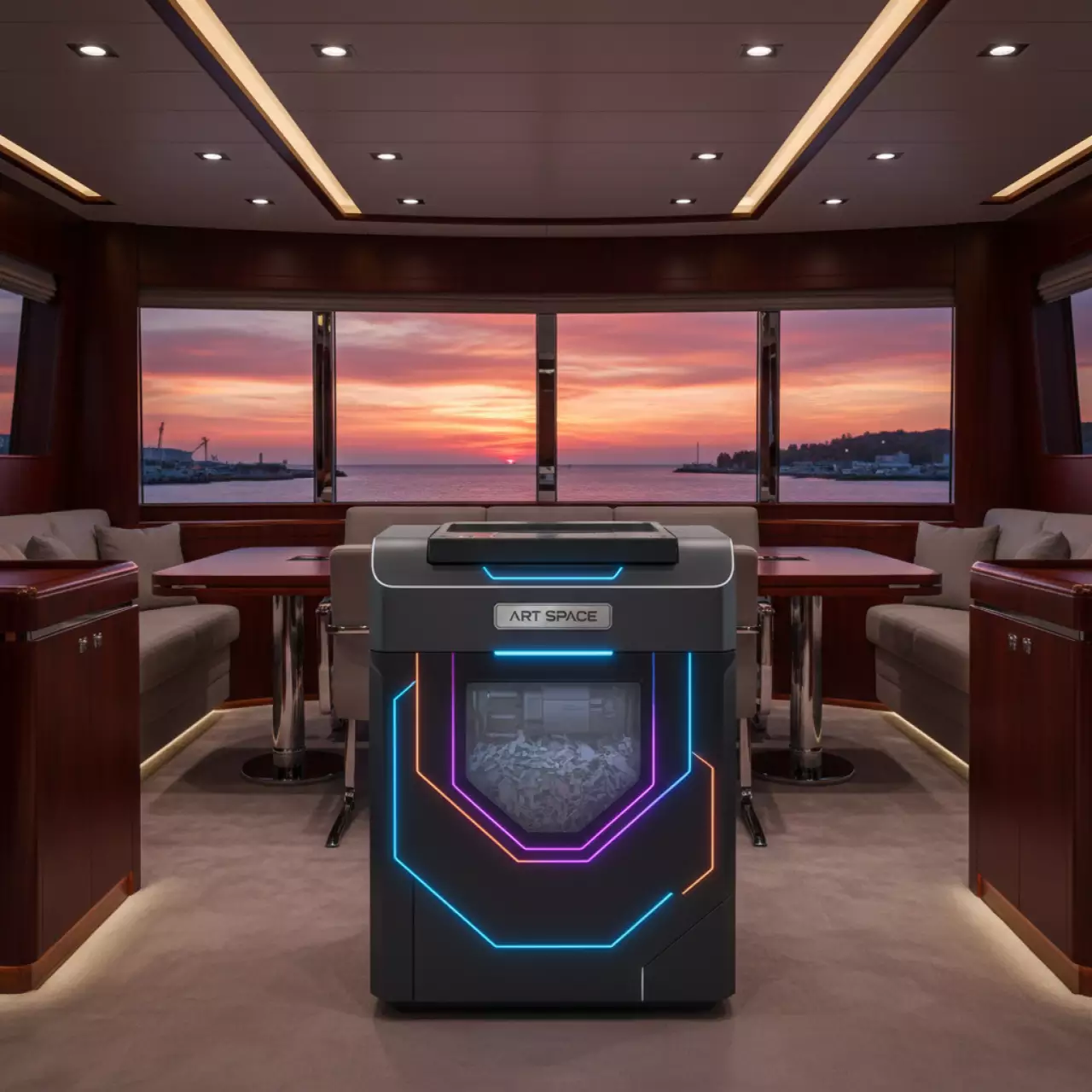 Аренда Шредер уничтожитель Dahle 40504 на VIP теплоходе (Морпорт Сочи) — ART SPACE