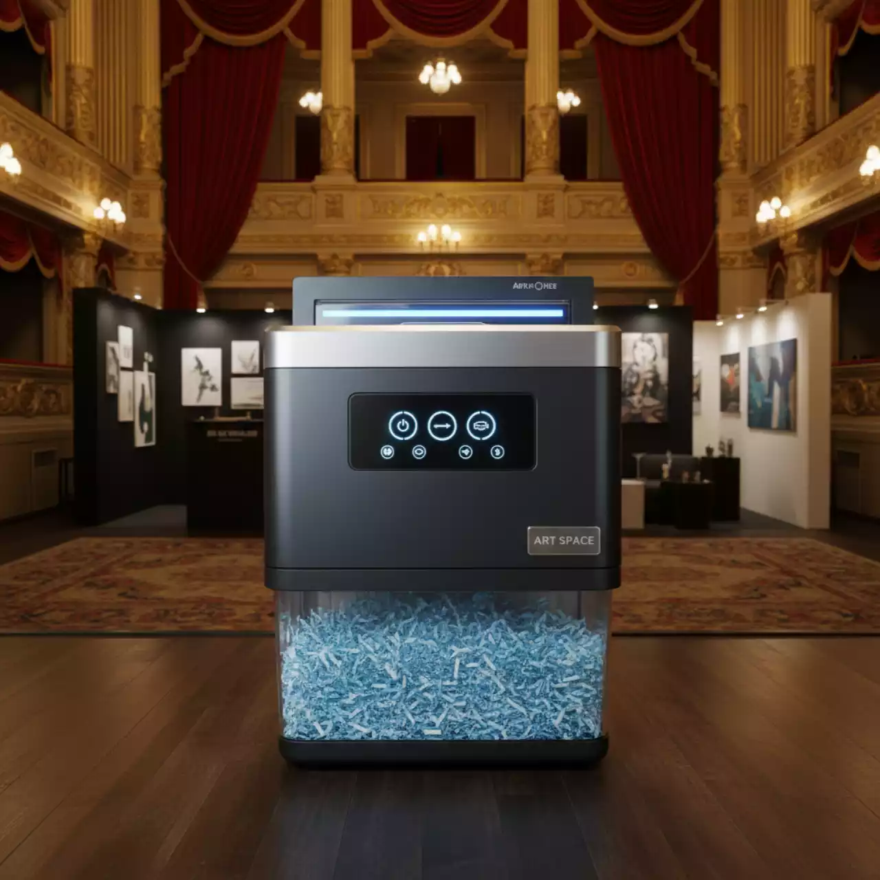 Аренда Шредер уничтожитель Dahle 510 Air 2х15 мм в Зимнем театре — ART SPACE