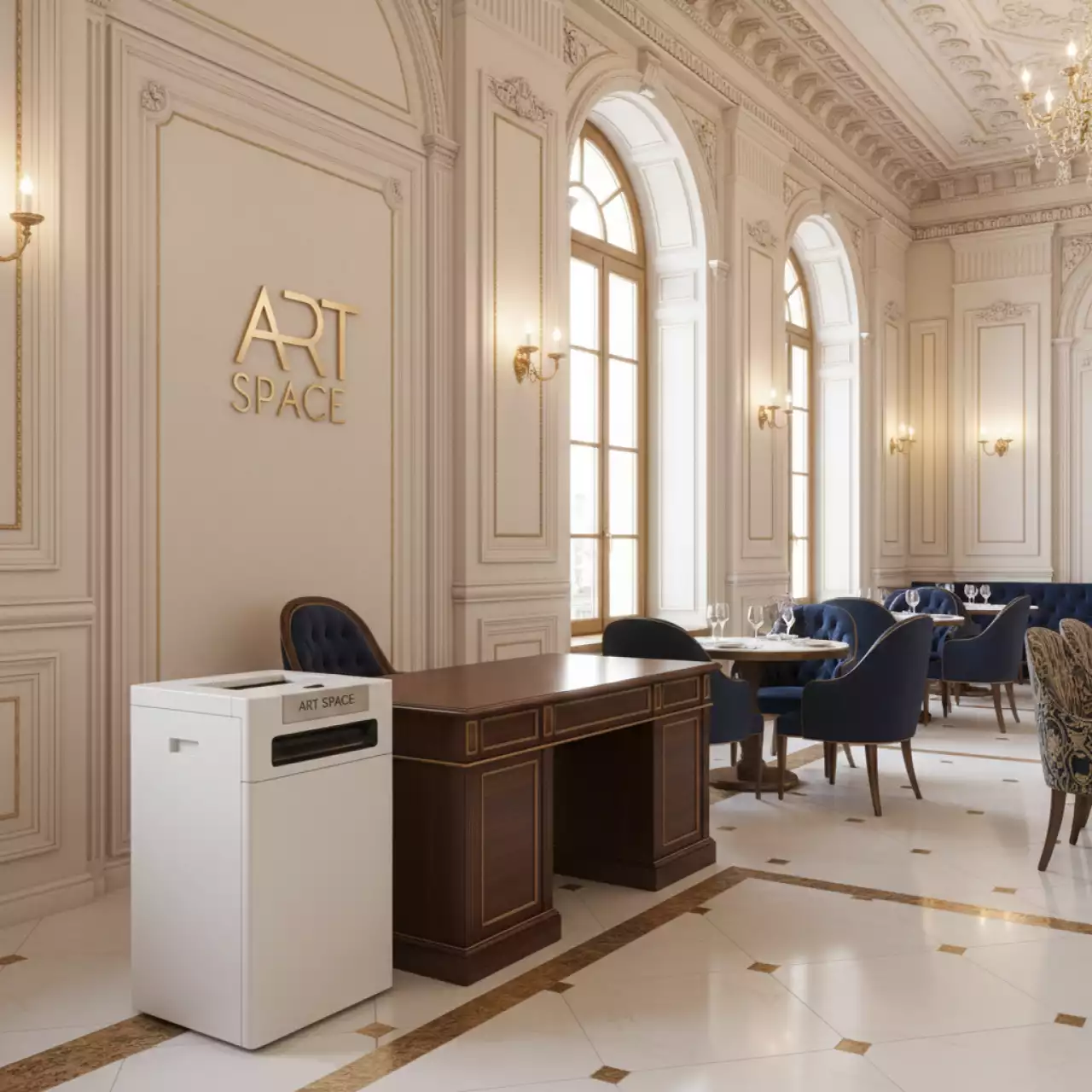 Аренда Шредер уничтожитель HSM Securio B32 1,9х15 мм в ресторане «Магеллан» — ART SPACE