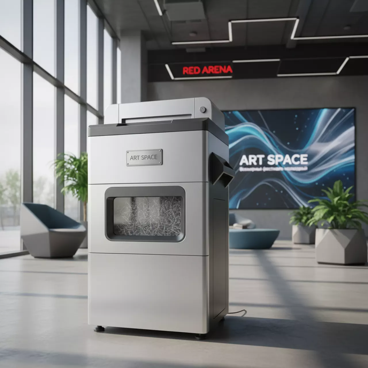 Аренда Шредер уничтожитель HSM Securio B32 5,8 мм в Red Arena — ART SPACE