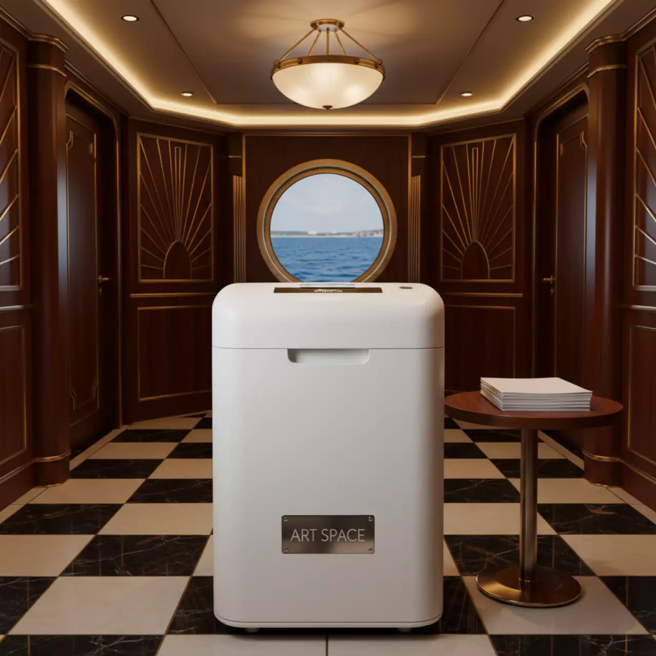 Аренда Шредер уничтожитель HSM Shredstar X6 2х15 мм белый на VIP-яхте (Имеретинский порт) — ART SPACE