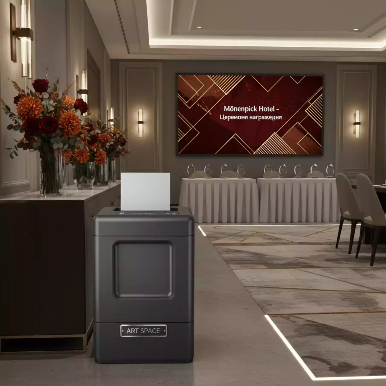 Аренда Шредер уничтожитель Ideal 2604 MC 0,8х12 мм с масленкой в Mövenpick Hotel — ART SPACE