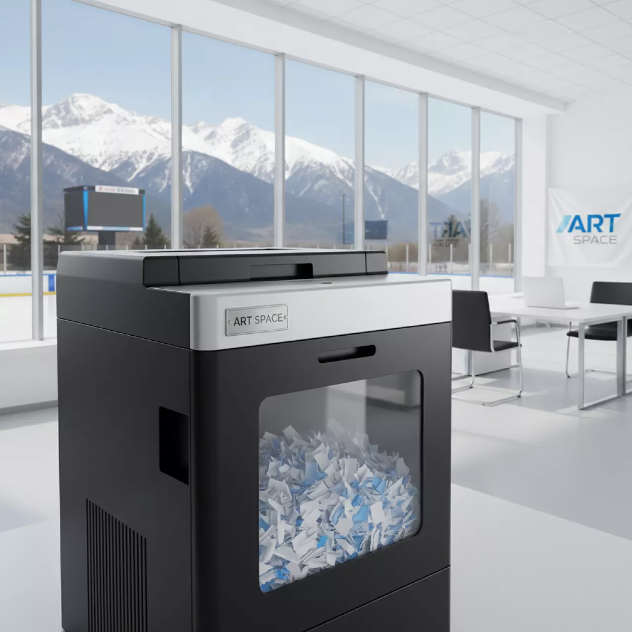 Аренда Шредер уничтожитель Jinpex JP 880 C 3,8х50 мм в ледовом дворце «Роза Хутор» — ART SPACE