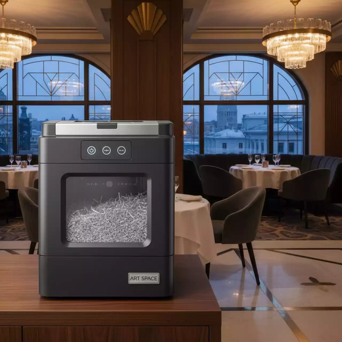 Аренда Шредер уничтожитель ProfiOffice Alligator 707 CC 2х9 мм в ресторане «Паруса» — ART SPACE