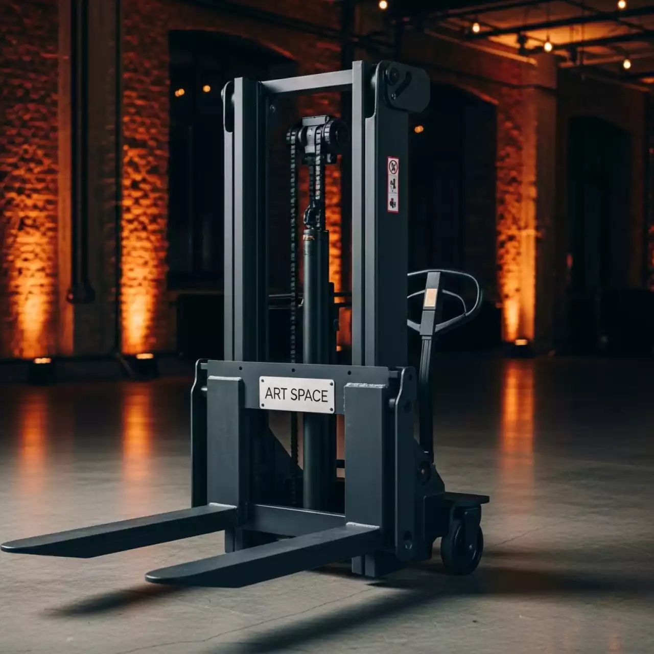 Аренда Штабелер гидравлический ручной Tisel HSD 1016 в этно-парке «Моя Россия» — ART SPACE