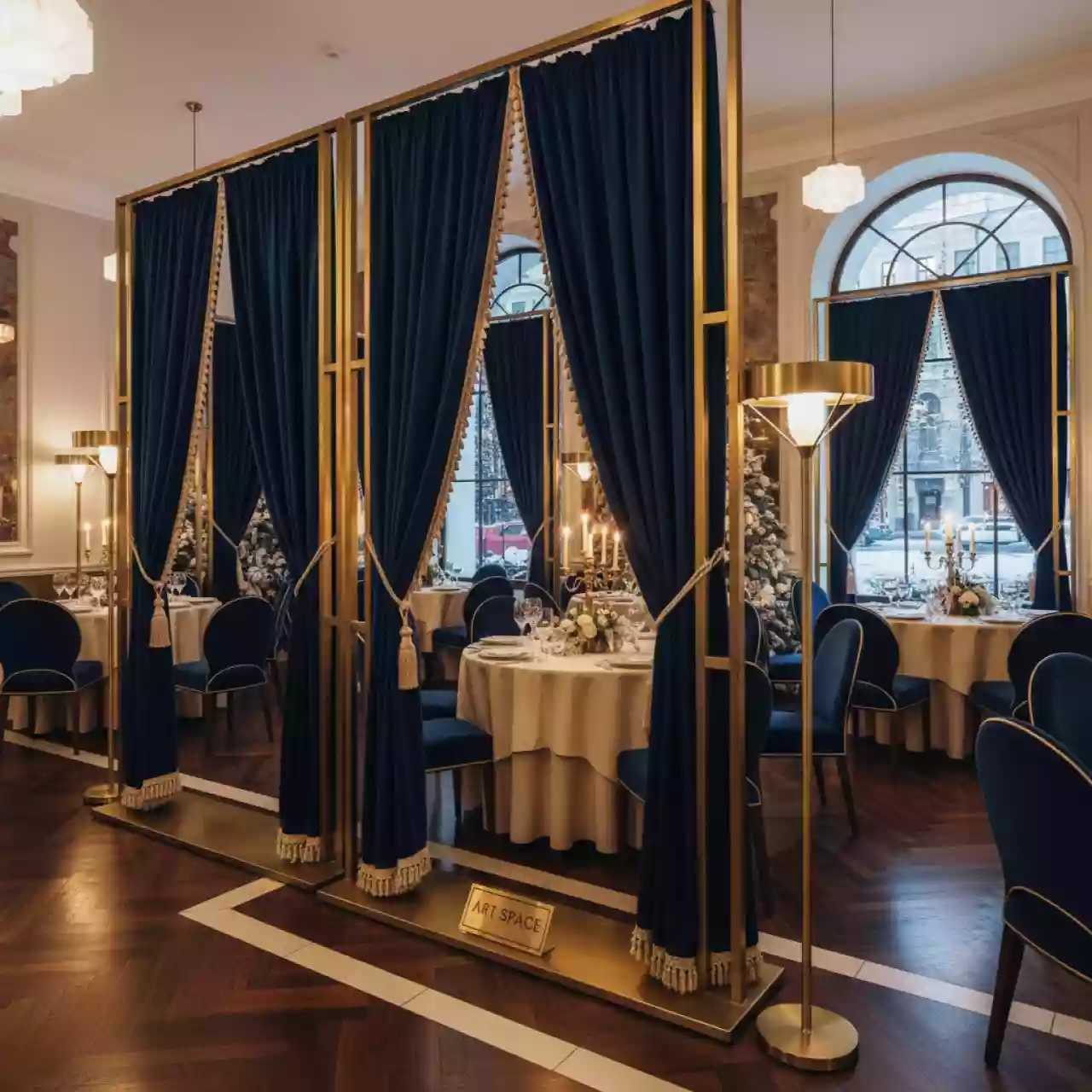 Аренда Шторы для мобильных перегородок в ресторане «Сыроварня» — ART SPACE