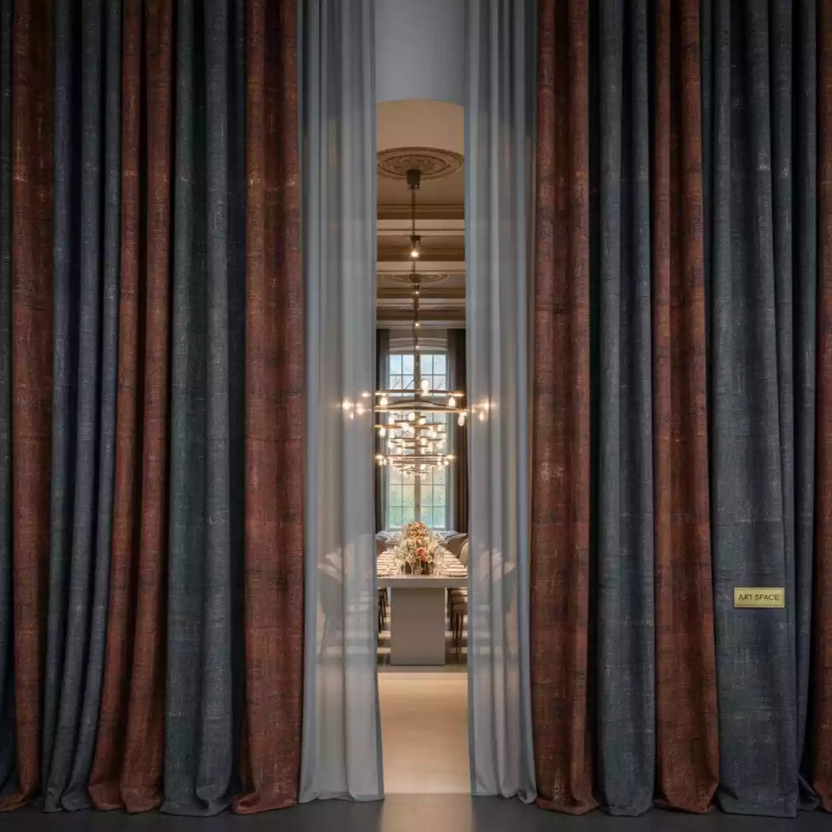Аренда Шторы и тюль текстильные в усадьбе Голицына — ART SPACE