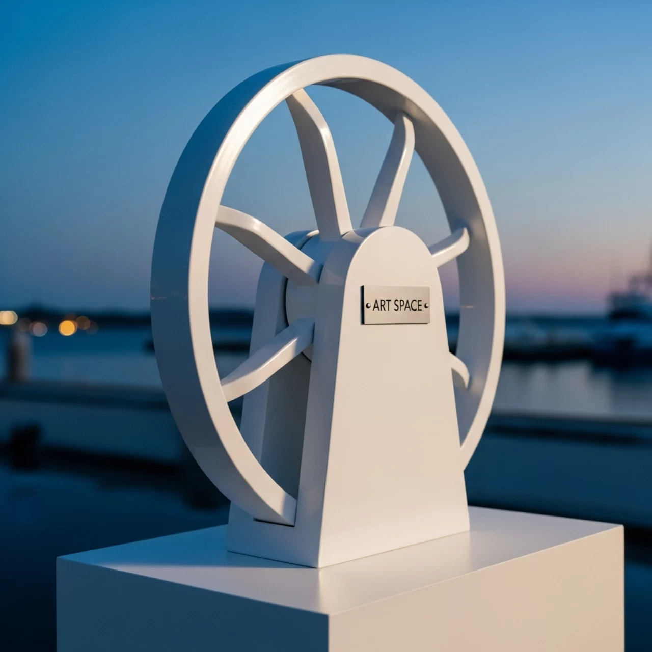 Аренда Штурвал белый на территории Морпорта Сочи — ART SPACE