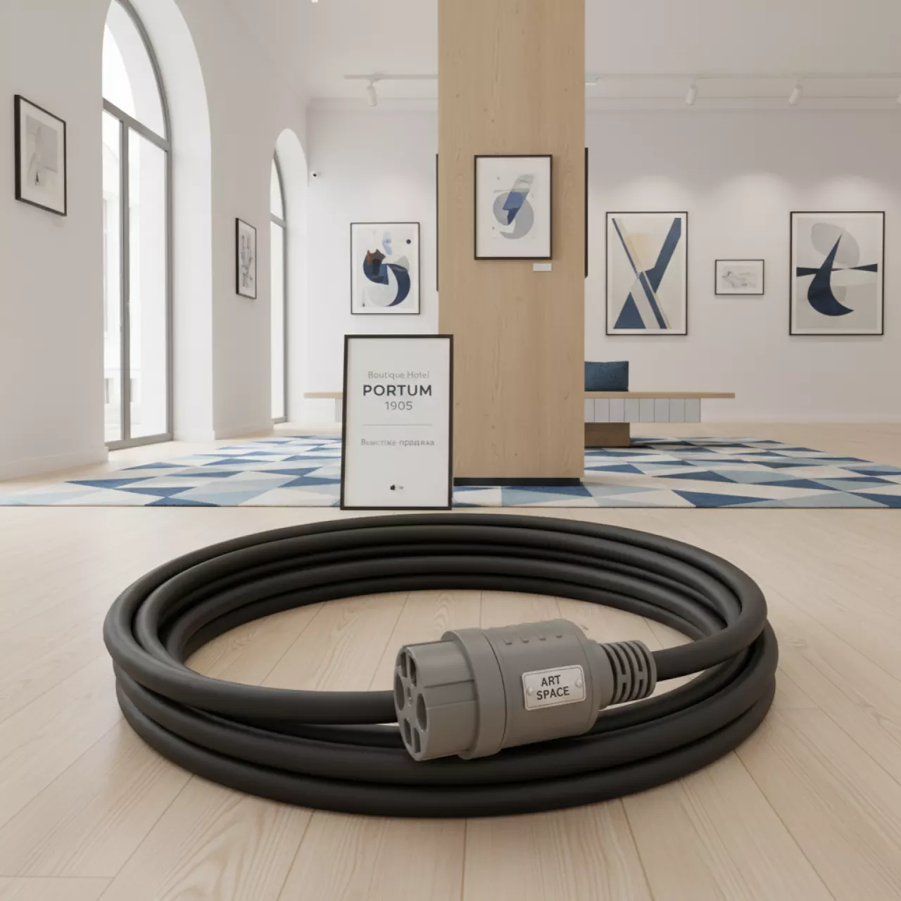 Аренда Силового кабеля 380 В CEE 32 А 5P IP67 5 м в Boutique Hotel PORTUM 1905 — ART SPACE