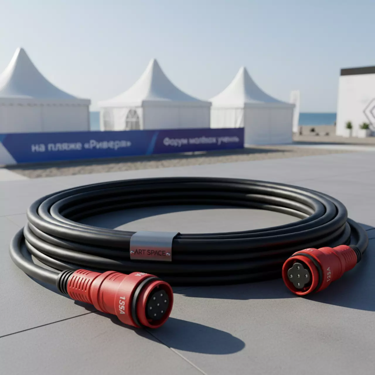 Аренда Силовой кабель 380 В CEE 125 А 5P — CEE 125 А 5P IP67 30 м на пляже «Ривьера» — ART SPACE