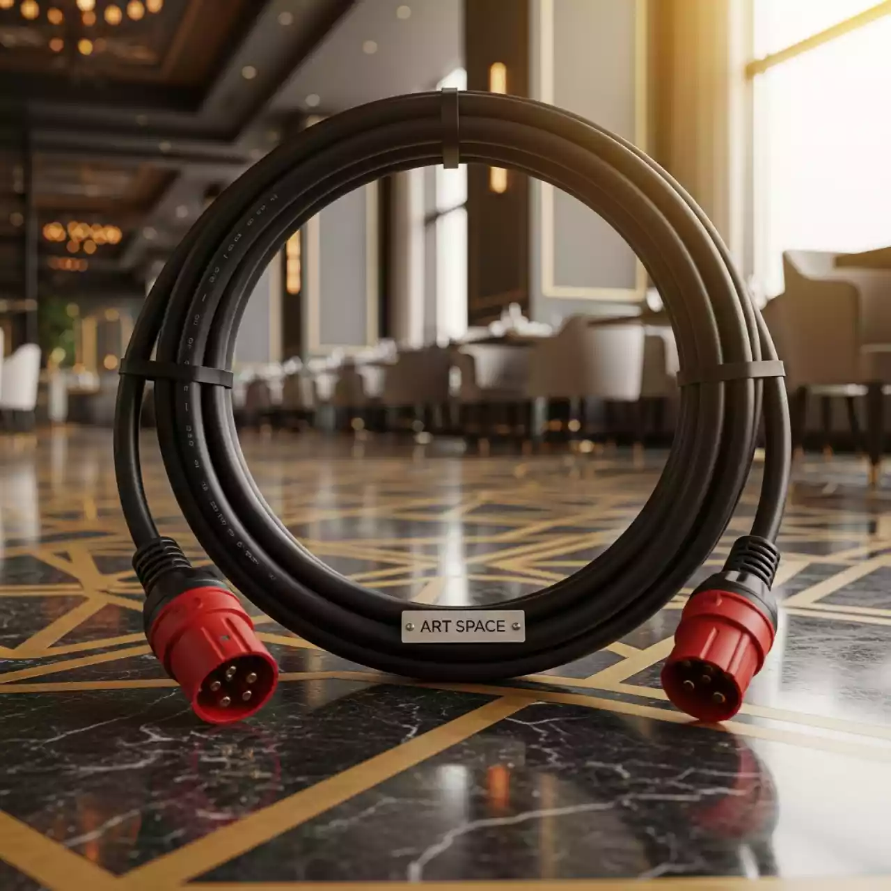 Аренда Силовой кабель 380 В CEE 16 А 5P — CEE 16 А 5P IP44 5 м в ресторане «Магеллан» — ART SPACE