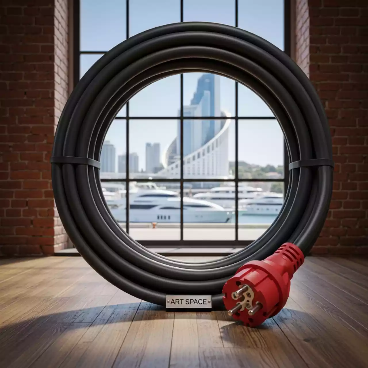 Аренда Силовой кабель 380 В CEE 16 А 5P IP44 5 м на территории Морпорта Сочи — ART SPACE