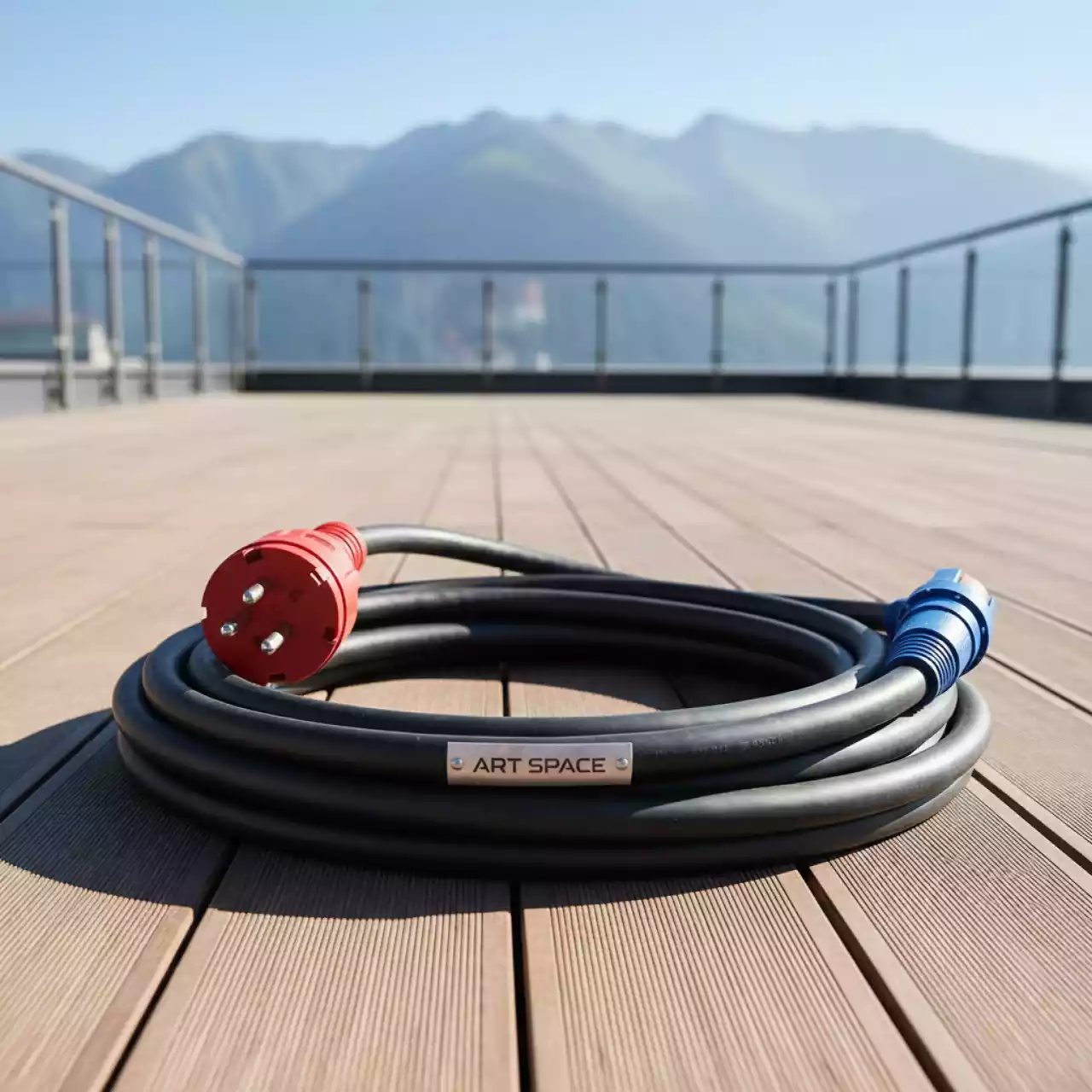 Аренда Силовой кабель 380 В CEE 63 А 5P — CEE 32 А 5P IP67 20 м в Поляна 1389 Отель и Спа — ART SPACE