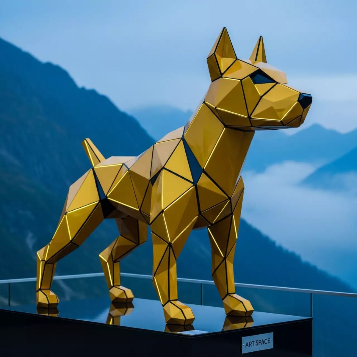 Аренда Символ года желтая собака на курорте «Газпром» (Альпика) — ART SPACE