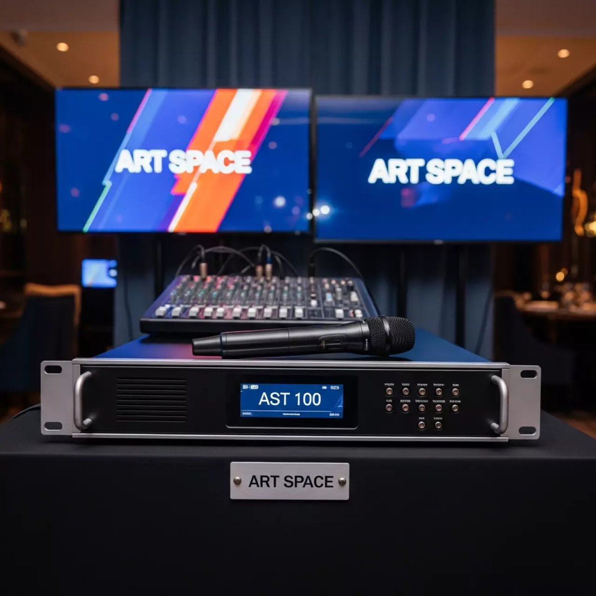 Аренда Система караоке AST 100 плазменные панели микшер микрофоны в ресторане «D.O.M» — ART SPACE