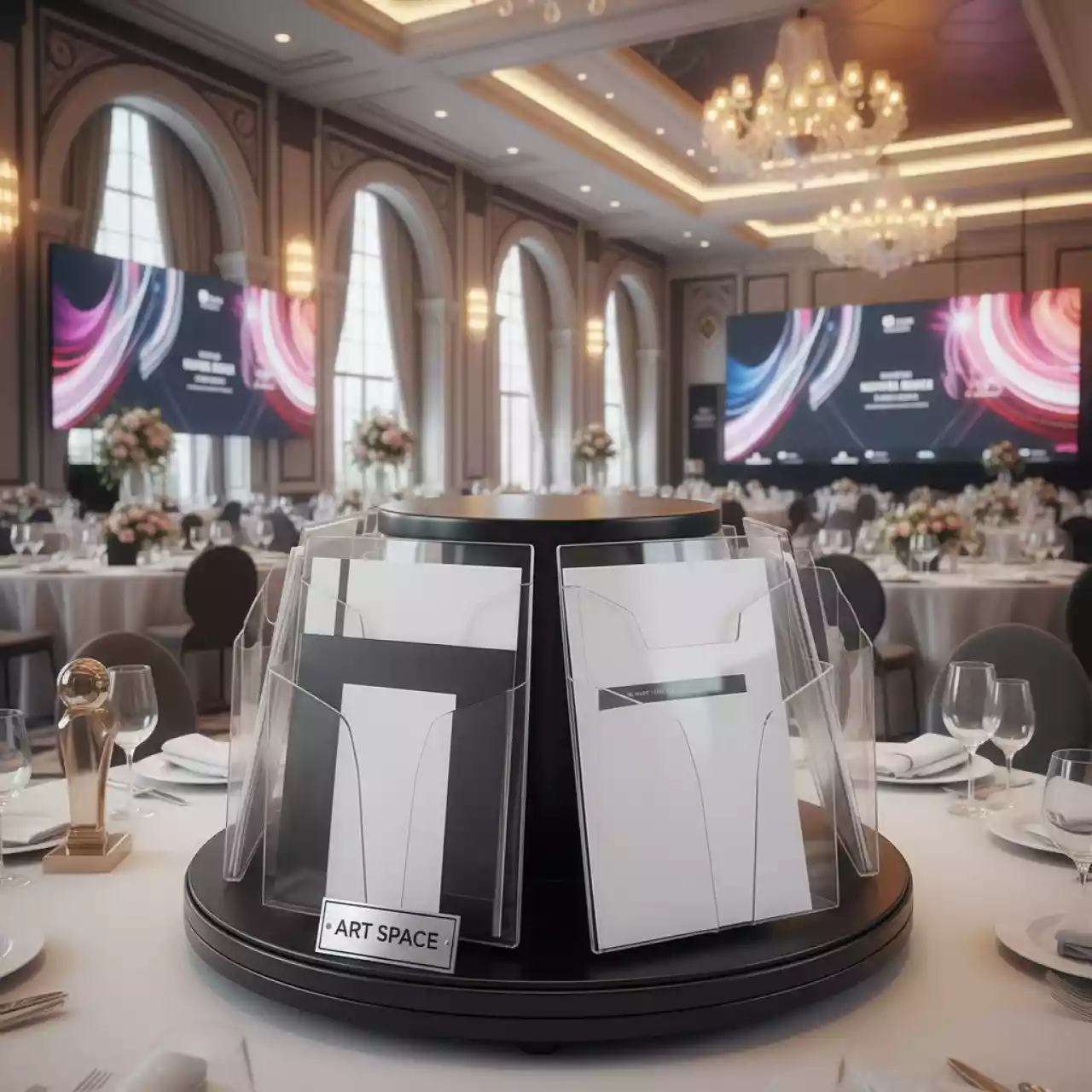 Аренда Система настольная ProMega Office Карусель A4 черная в Novotel Resort — ART SPACE