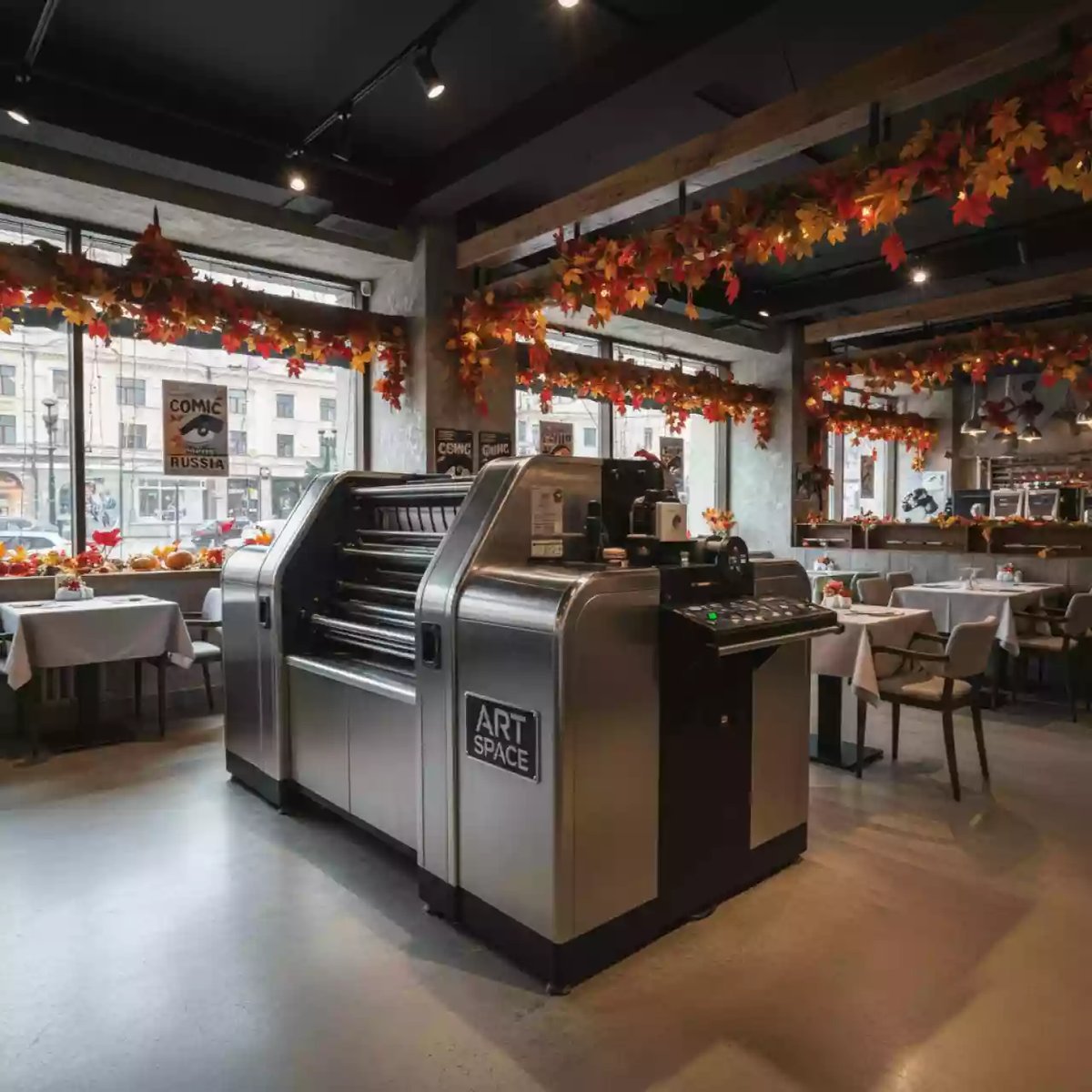 Аренда Система печати на рулонной бумаге Ricoh InfoPrint 4100 TD 1 TD 2 в ресторане «Плакучая Ива» — ART SPACE