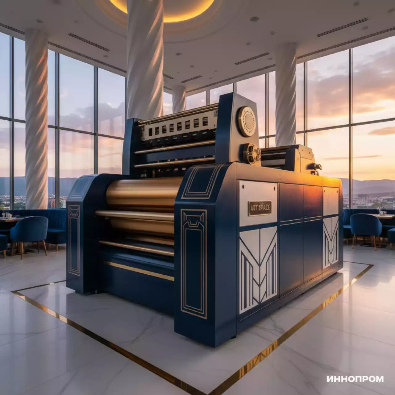 Аренда Система печати на рулонной бумаге Ricoh InfoPrint 5000 General AD 3 AD 4 XR3 с функцией MICR в ресторане «Высота 5642» — ART SPACE