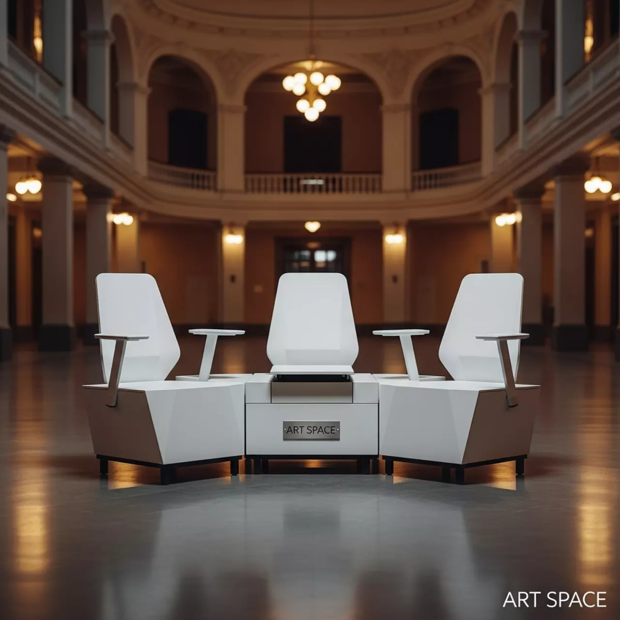 Аренда Система с тремя сиденьями и столиком Gliss в Зимнем театре — ART SPACE