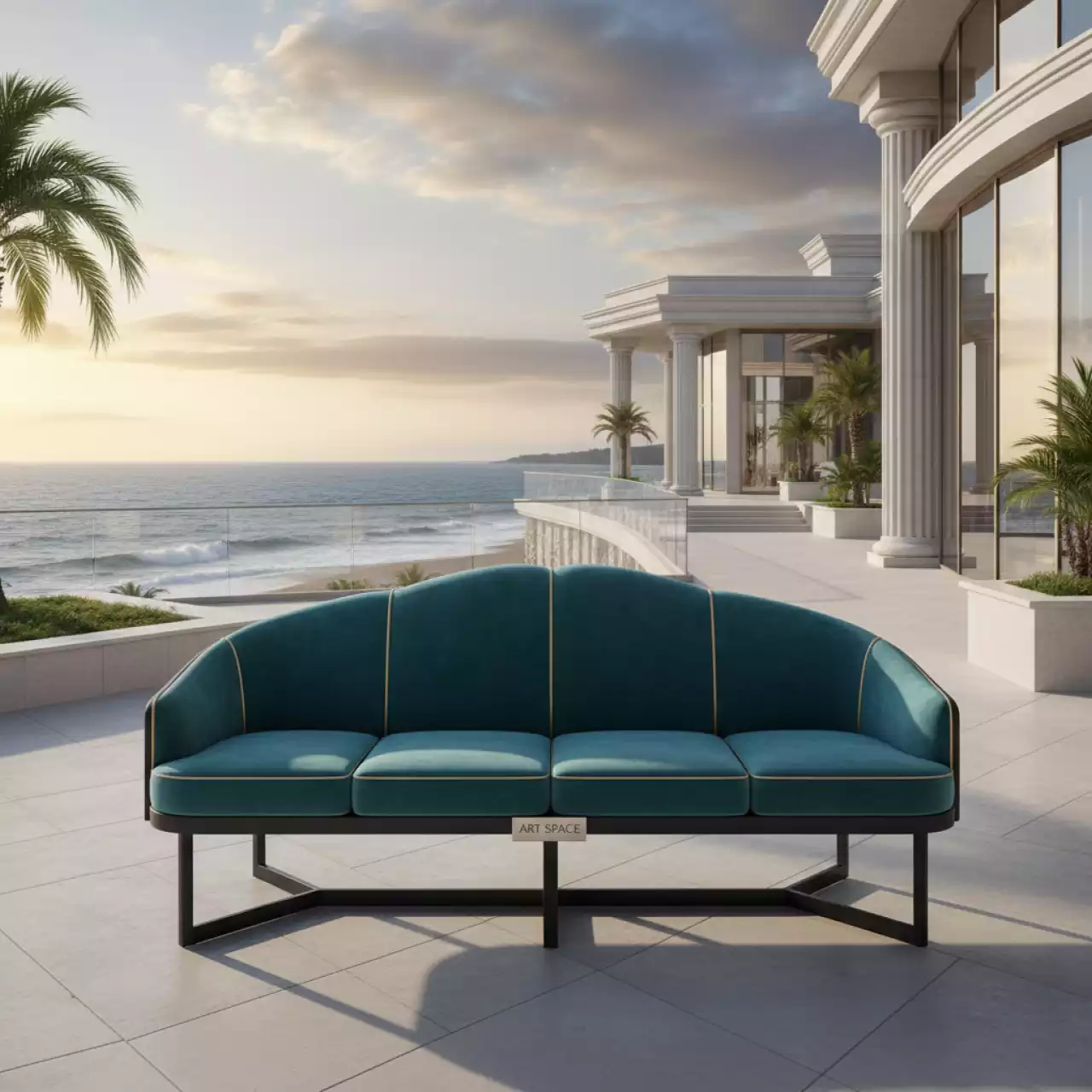 Аренда Система сидений с четырьмя сиденьями Gliss на Имеретинской набережной — ART SPACE