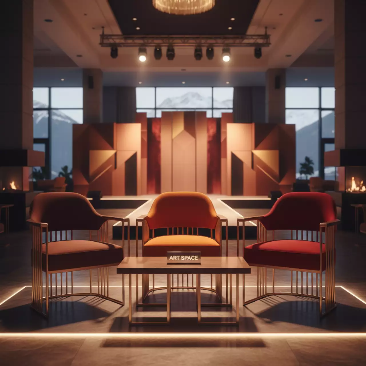 Аренда Система сидений с тремя сиденьями и столиком Gliss в Radisson Hotel Rosa Khutor — ART SPACE