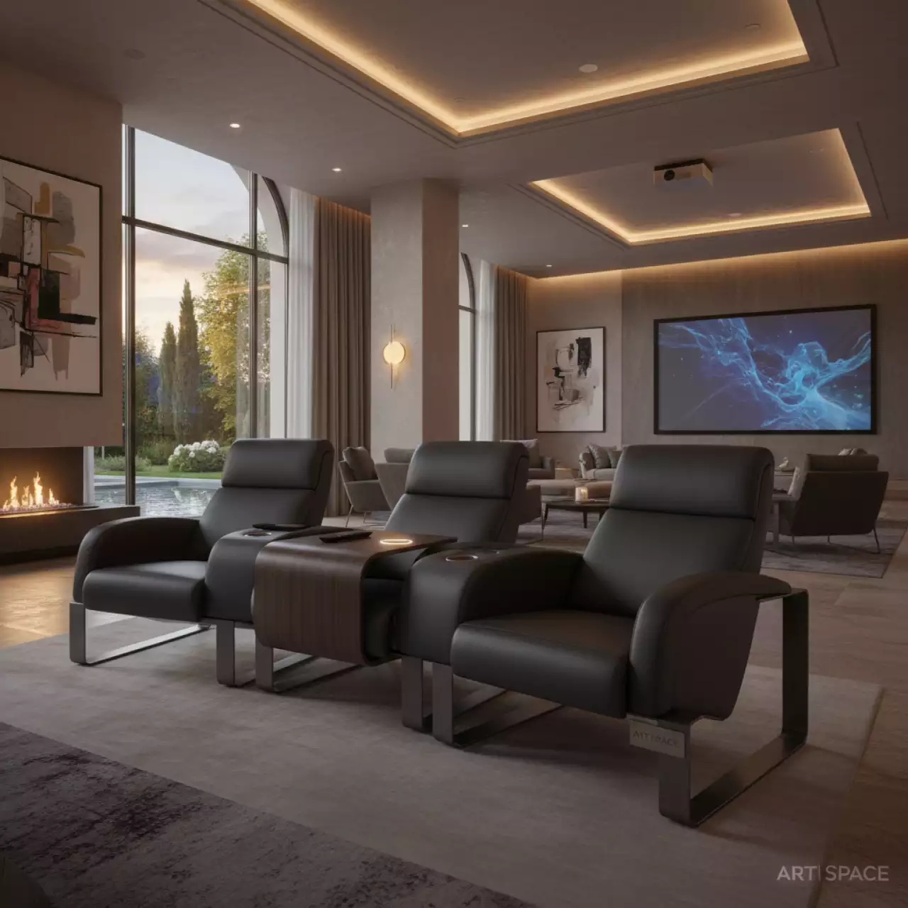 Аренда Система сидений с тремя сиденьями и столиком X Treme Bench в Radisson Collection Paradise — ART SPACE