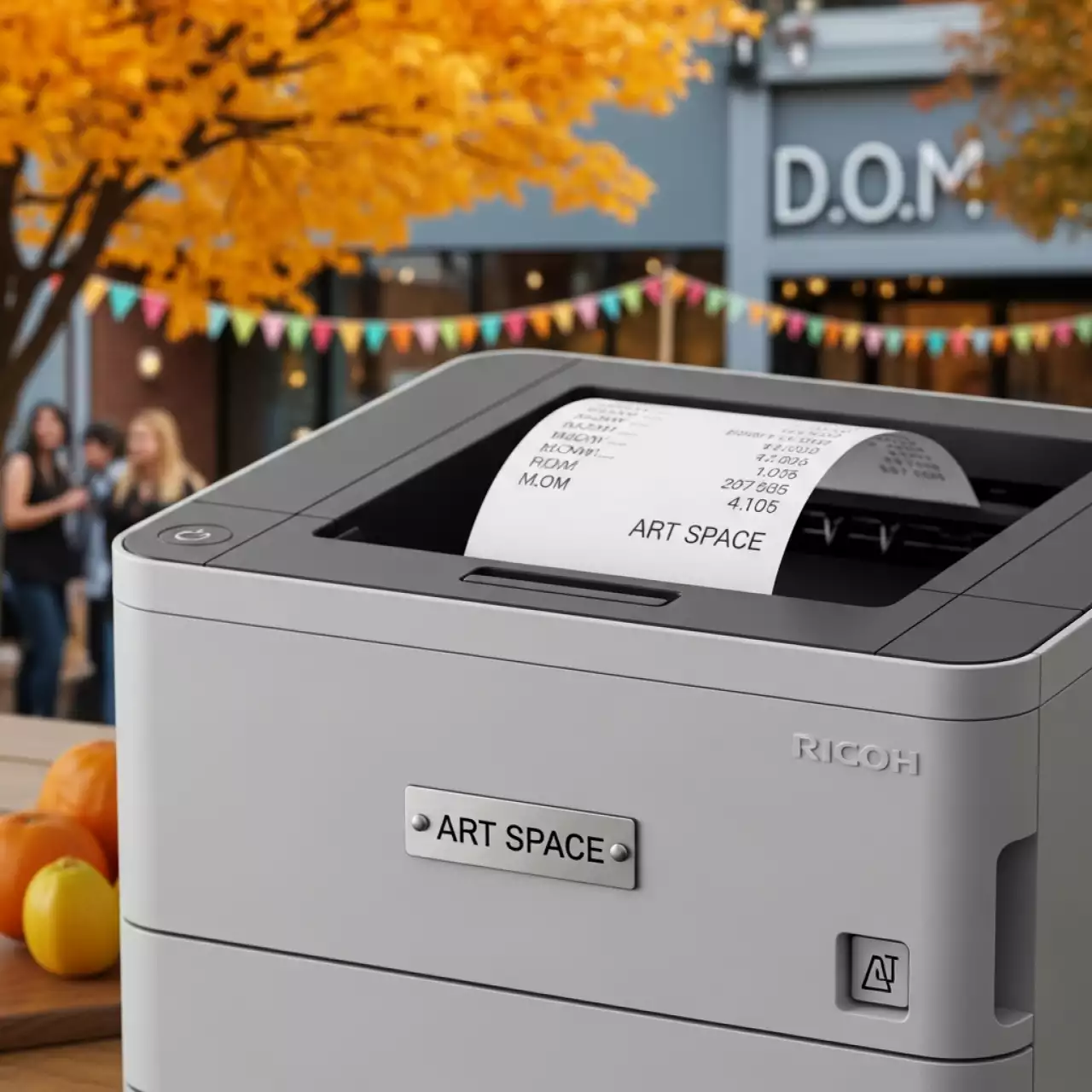 Аренда Системы печати на рулонной бумаге Ricoh InfoPrint 4100 TD 5 TD 6 в ресторане «D.O.M» — ART SPACE