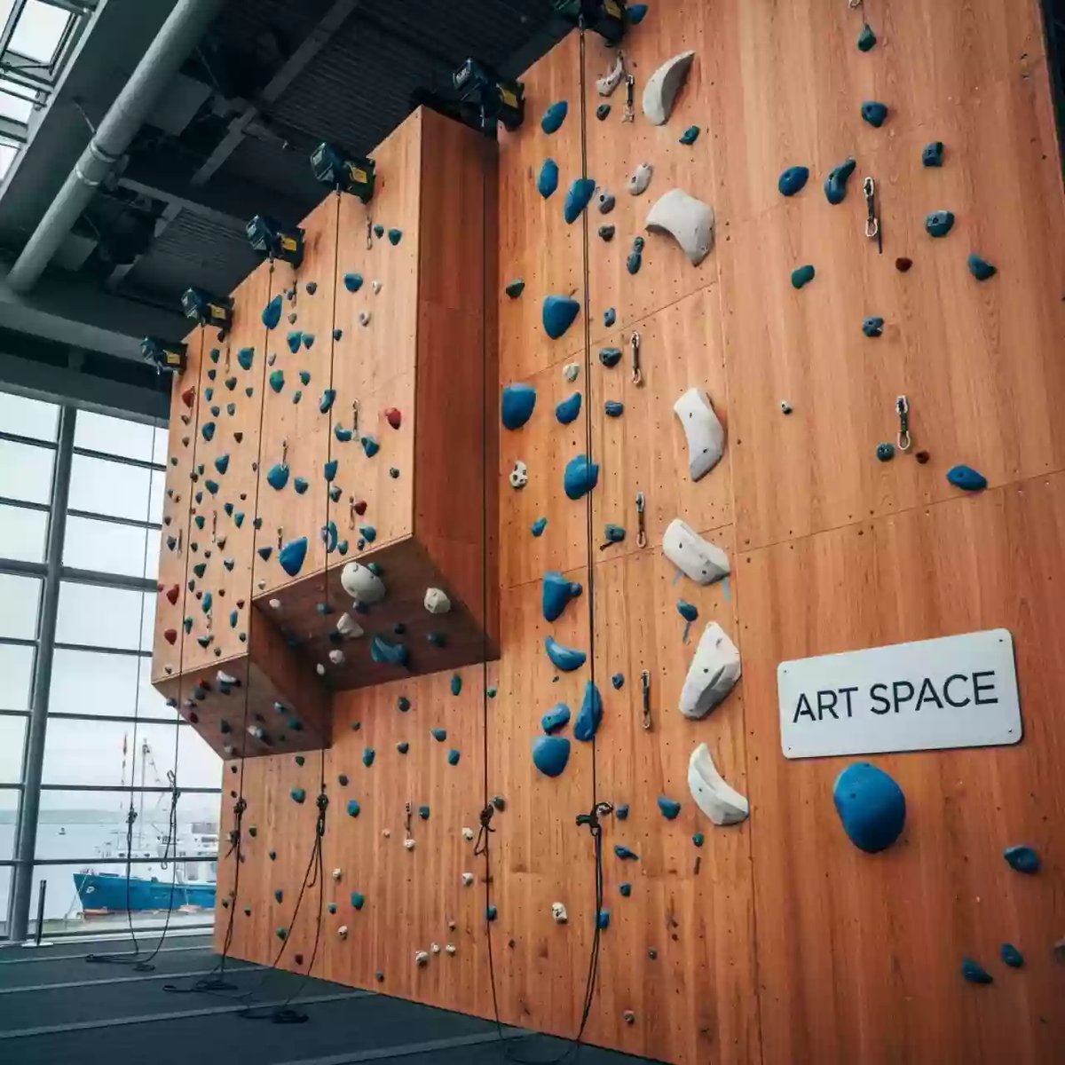 Аренда Скалодром аттракцион деревянный трехполосный в зале «Чайка» (Морпорт) — ART SPACE