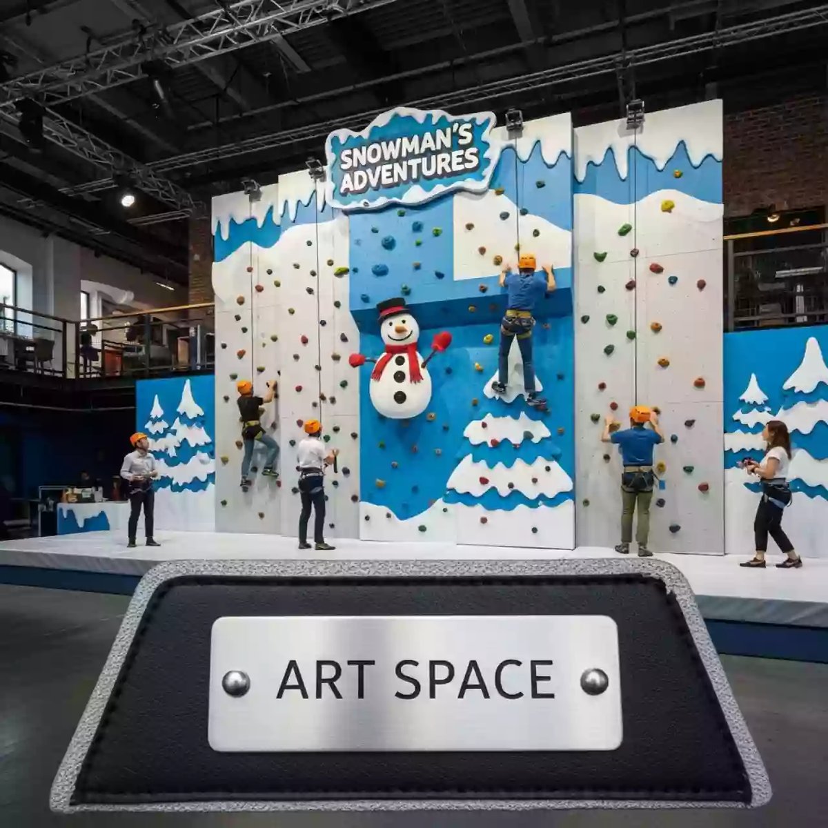 Аренда Скалодром аттракцион Приключения Снеговика в ресторане «Voda» — ART SPACE