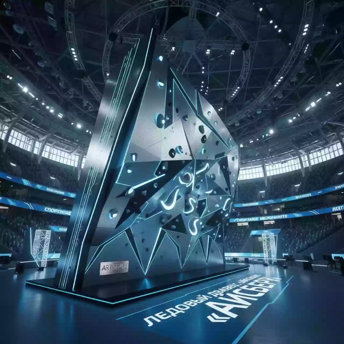 Аренда Скалодром аттракцион Русичъ в Ледовом дворце «Айсберг» — ART SPACE