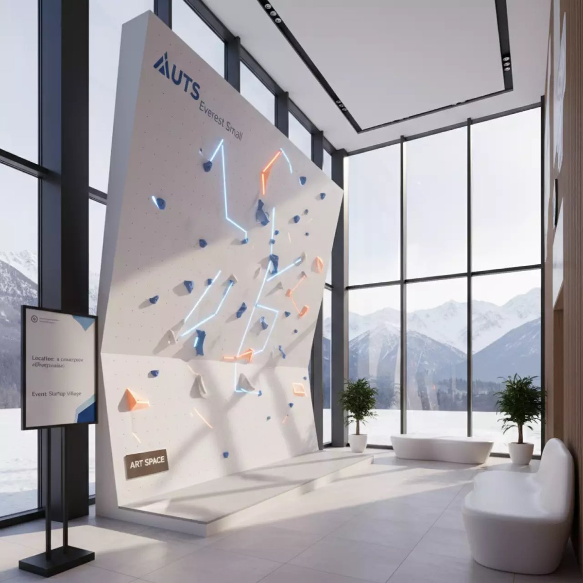 Аренда Скалодром интерактивный UTS Эверест Small в санатории «Октябрьский» — ART SPACE