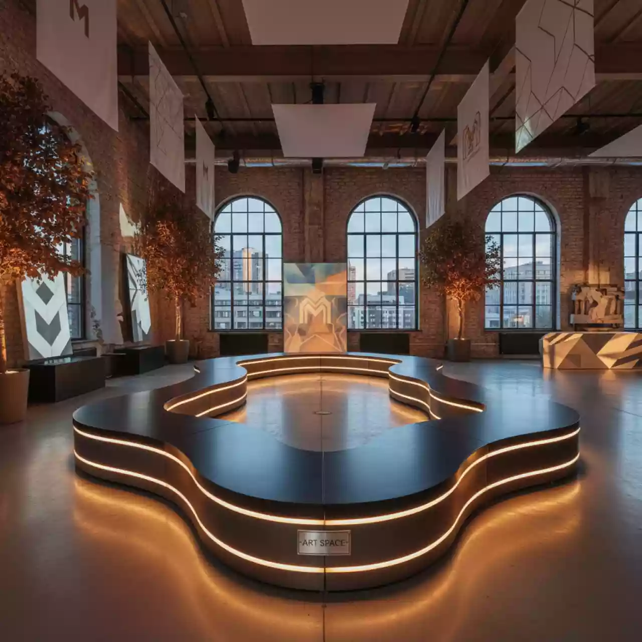 Аренда Скамья с подсветкой Snake в Mantera Supreme — ART SPACE