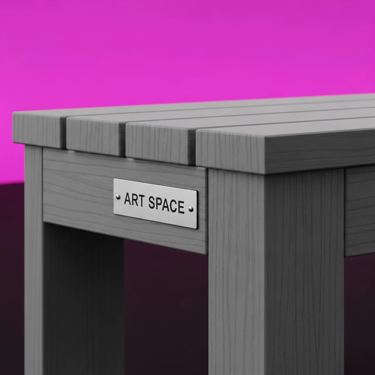 Аренда Скамейка деревянная серая в МФК «Горный» — ART SPACE