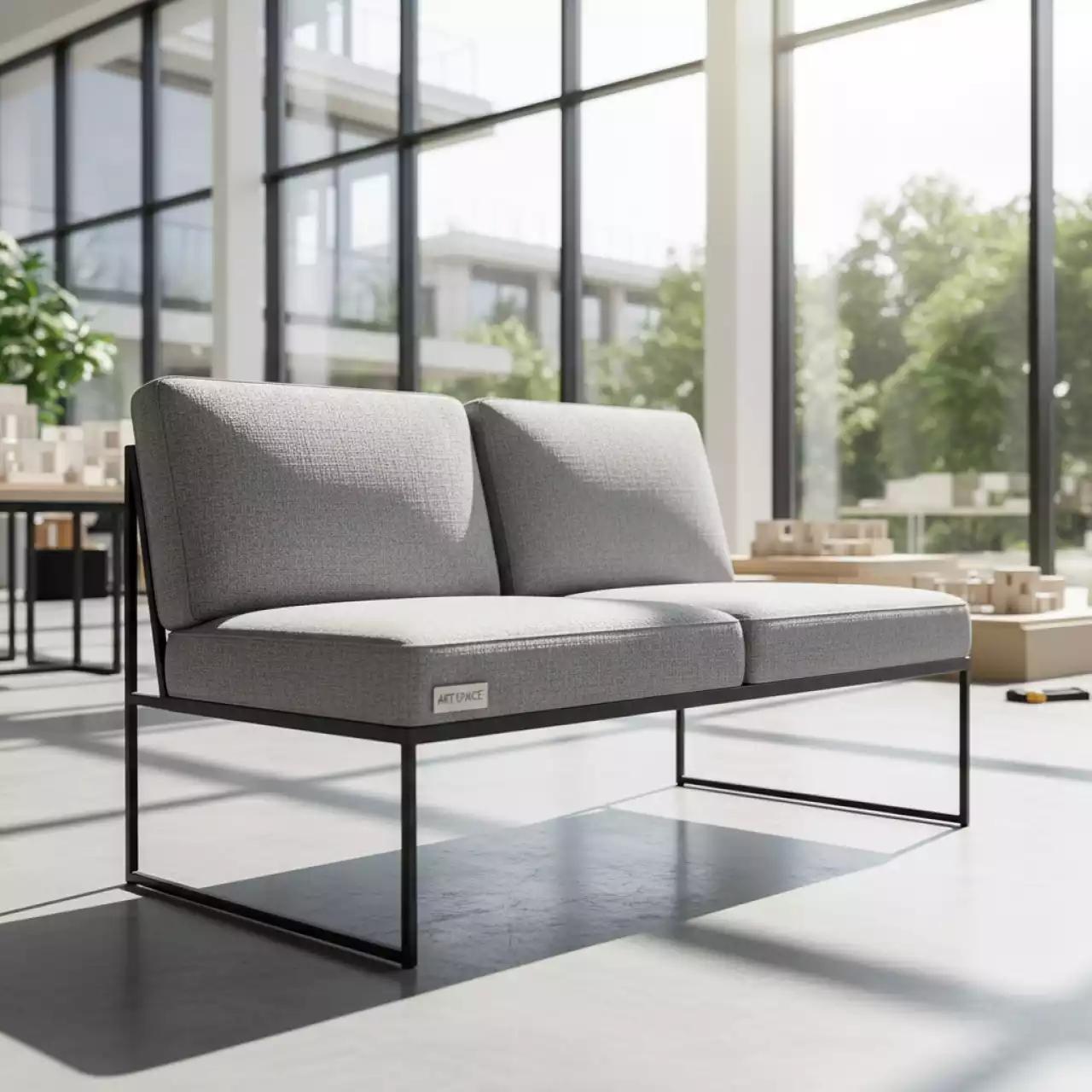 Аренда Скамейка двухместная с обивкой Slot PG в санатории «Заполярье» — ART SPACE