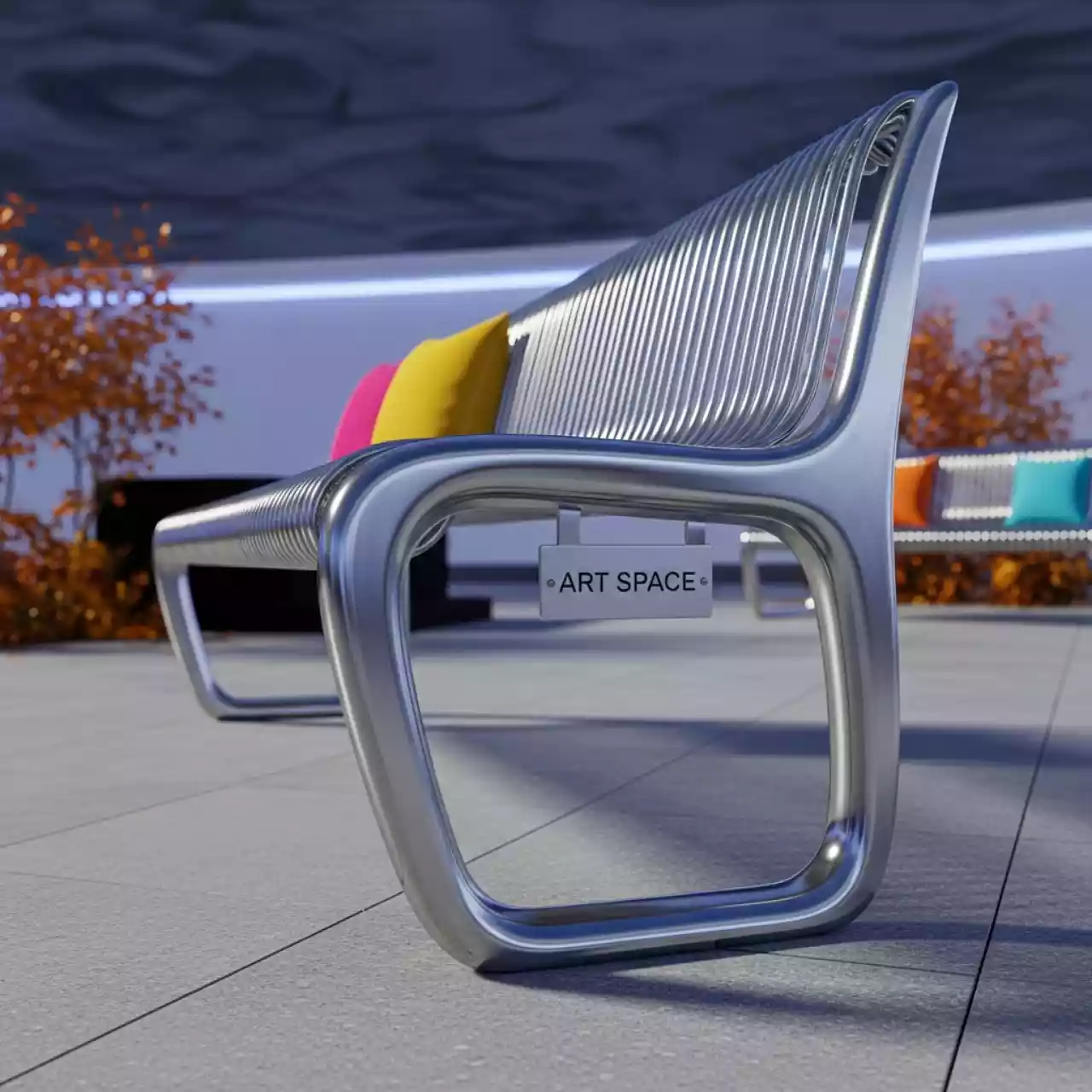 Аренда Скамейка металлическая садовая Star в комплексе Sea Galaxy — ART SPACE