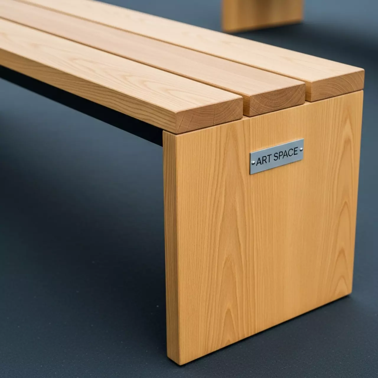 Аренда Скамейка прямоугольная светлое дерево на теплоходе «Дагомыс» — ART SPACE