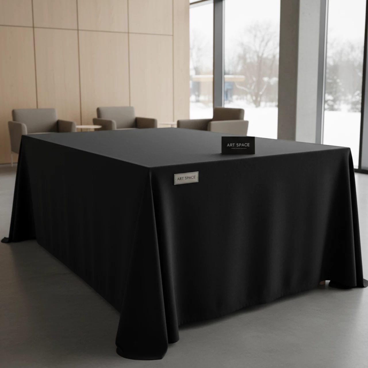 Аренда Скатерть 3,3х2,25 черная в санатории «Черноморье» — ART SPACE