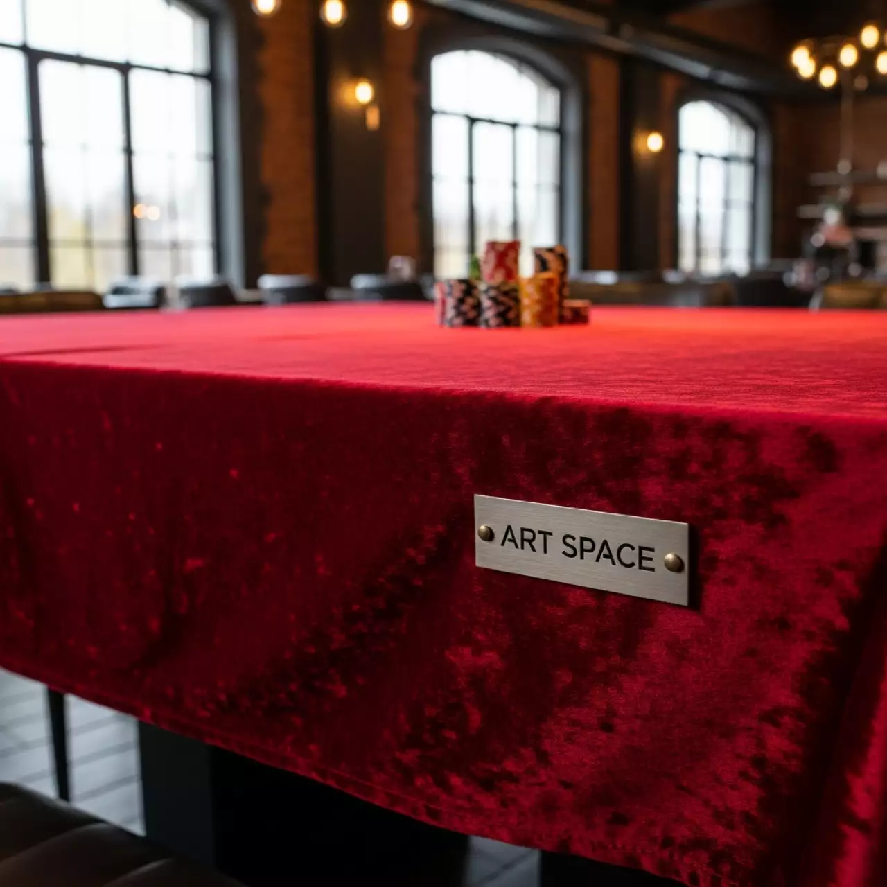 Аренда Скатерть бархат красная в ресторане «Сыроварня» — ART SPACE