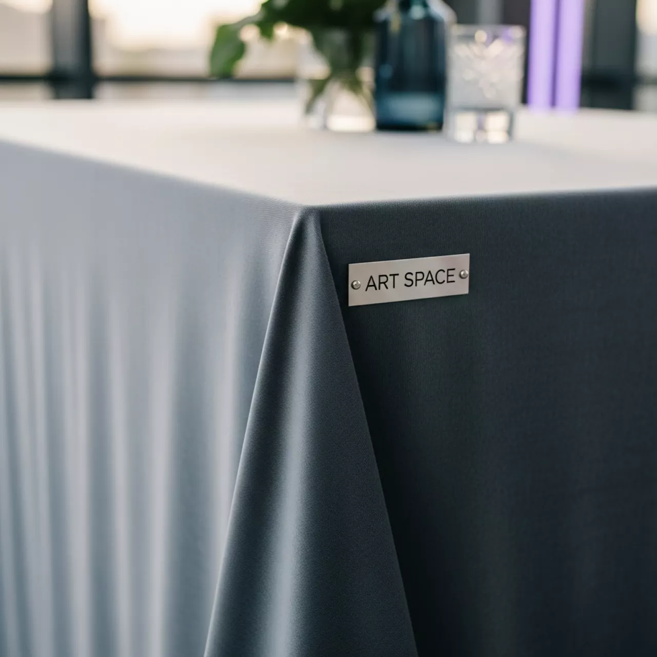 Аренда Скатерть бархатная прямоугольная серо голубая ИЛЕР в санатории «Сочи» — ART SPACE